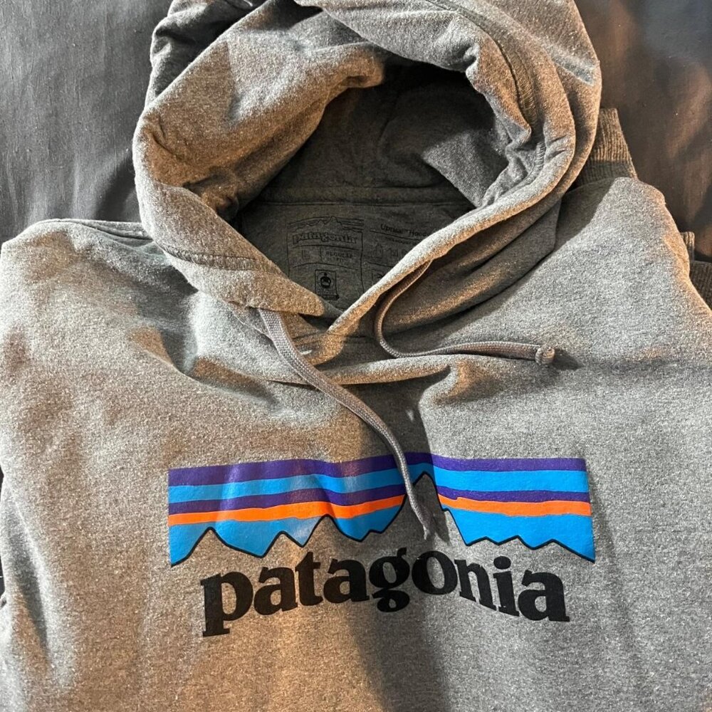 Grey Patagonia Hoodie Size L